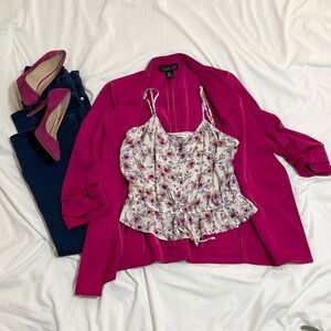 cupcakes & cashmere Pink Floral Camisole